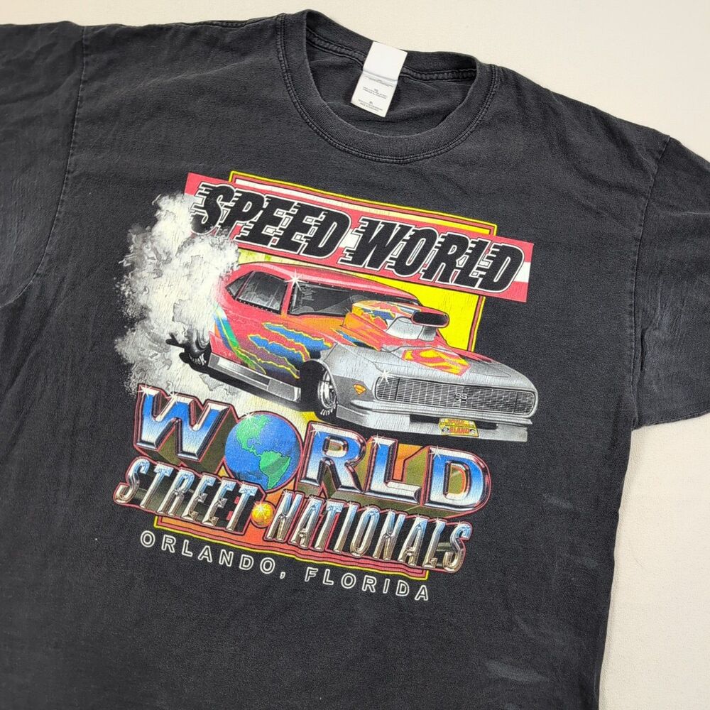 Vintage 2003 Speed World Street Nationals Orlando Florida T Shirt Black Large